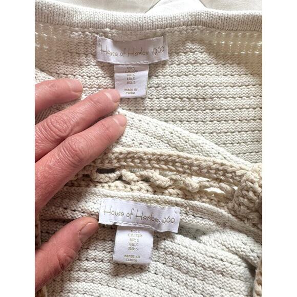 HOUSE OF HARLOW 1960 Two-Piece Crochet Knit Skirt + Crop Top SET Size S - Picture 4 of 4